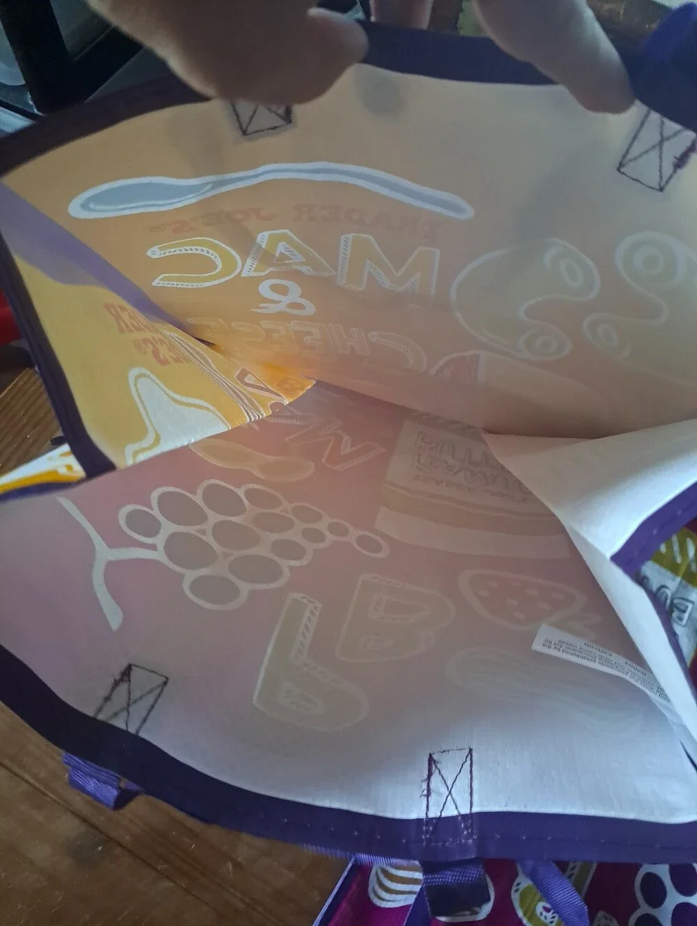 Two Trader Joe's Comfort Food Reusable Shopping Bags Totes Summer 2025 NWOT